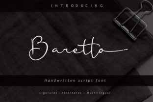 Baretto: A Handwritten Script Font for Editorial Elegance