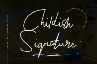 Childish Signature Font: A Handwritten Typeface for Creative Branding