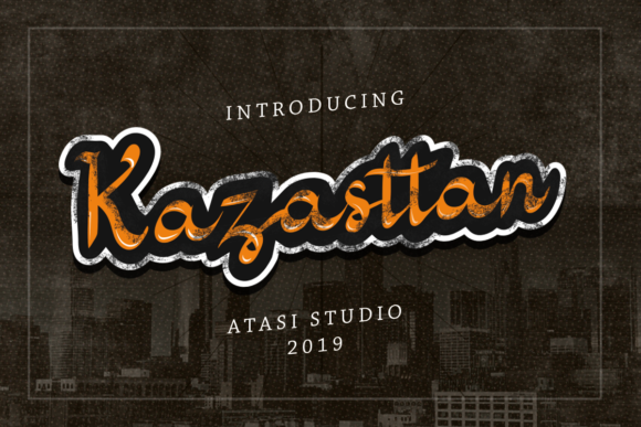 Kazasttan Font: A Vintage Script for Editorial Design