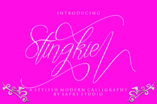 Stingkie: A Script Font for Editorial Elegance